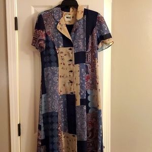Patchwork/floral print dress